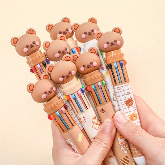 Cartoon Bear 10-in-1 Ballpoint pens